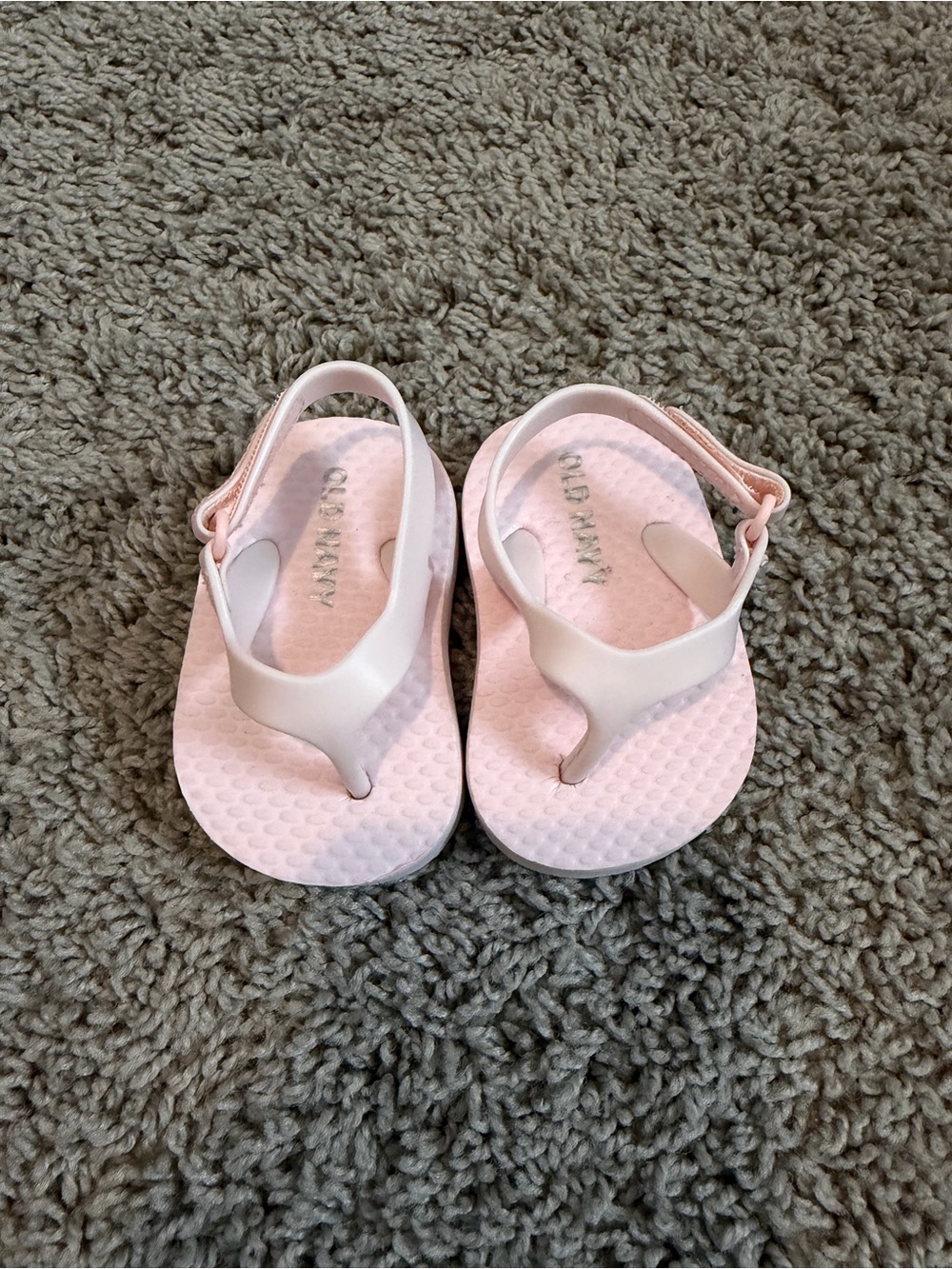 Old Navy Baby Pale Pink Backstrap Flip Flops